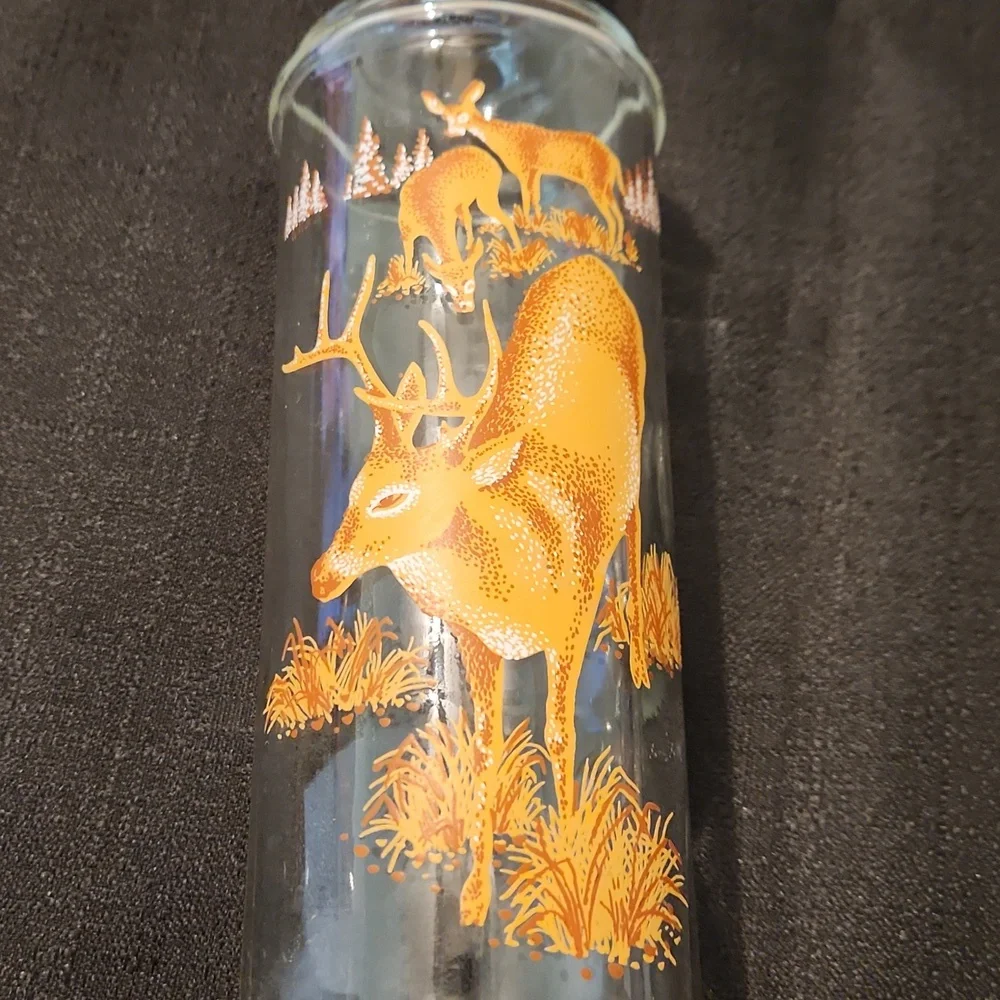 1967 CABIN STILL BACK DEER DESIGN WHISKEY BOTTLE -DECANTER.